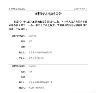 不造车但有大动作 华为受让AITO商标，深化技术赋能的战略棋局
